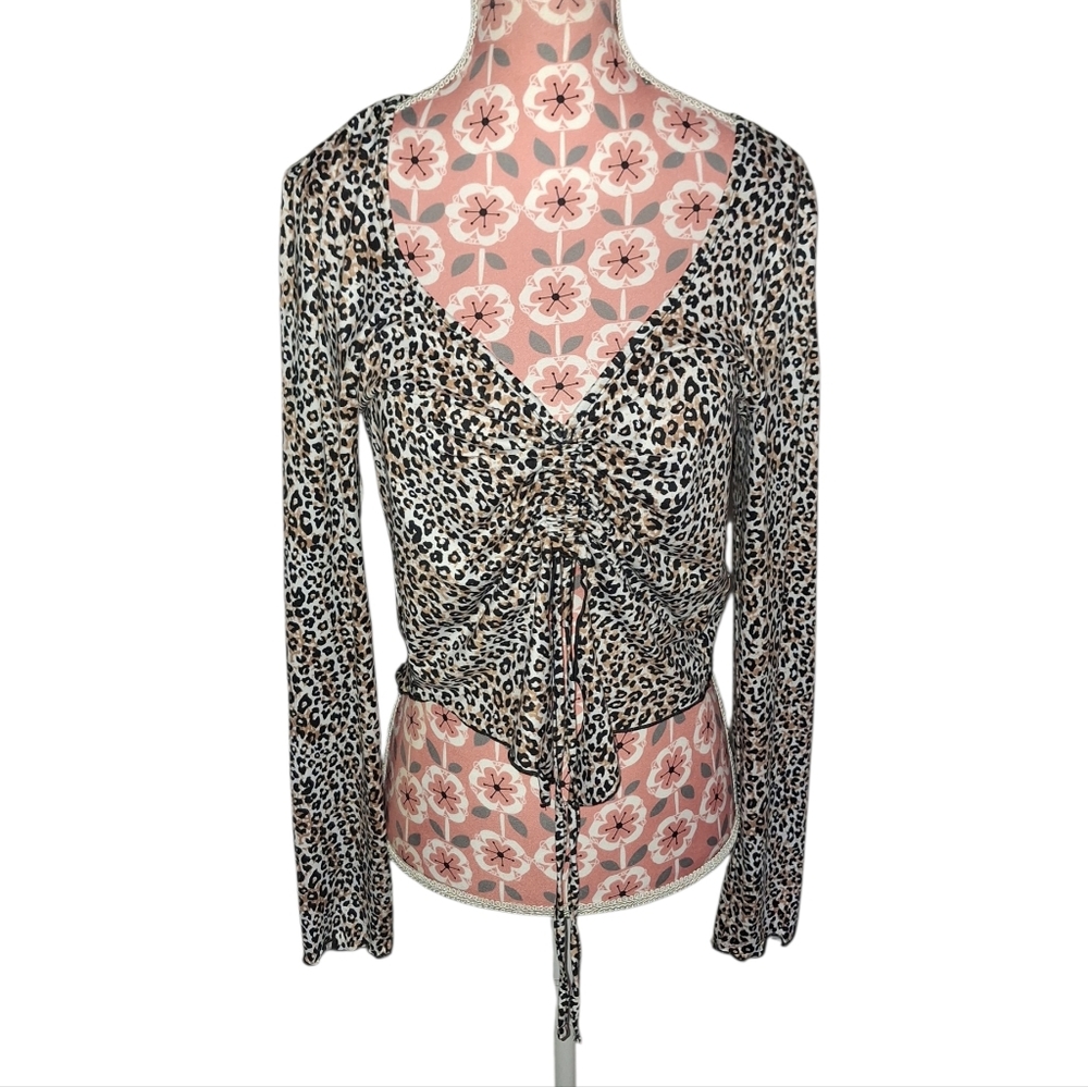 🩵 Just Polly Animal Print Top